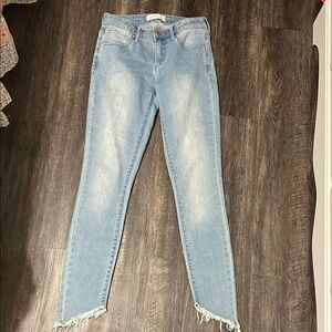 Articles of Society Light Blue Frayed Hem Women's Jeans